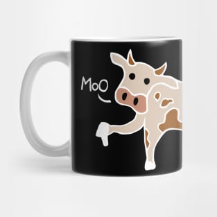 Moo / Boo Cow Thumbs Down (White) Mug